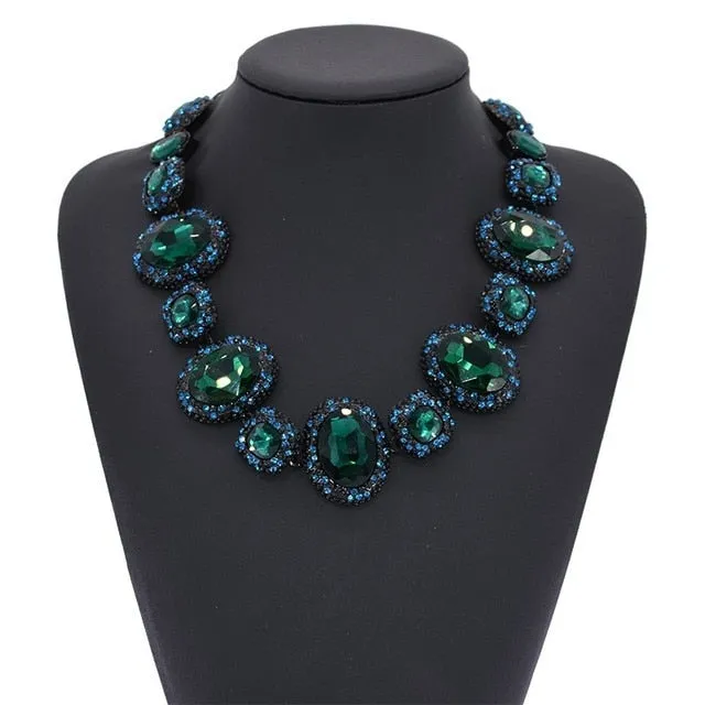 Luxury Austrian Crystal Glass Choker Necklace Women Jewelry